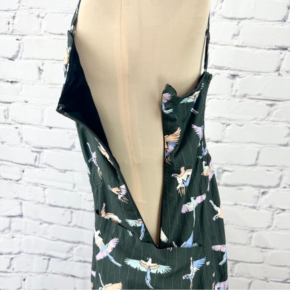 Free People Sunshine Of Your Love Midi Dress Bird Gray Women’s 8 Summer Tropical - Picture 10 of 15